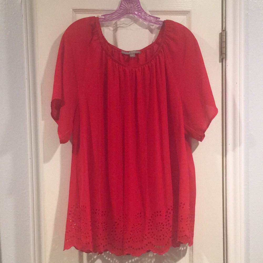Romantic red blouse for Valentines!!